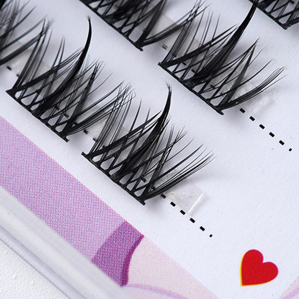 Ciglia finte di trilogia pigra simulazione ciglia finte tre file ciglia innestate ciglia finte segmentate morbide naturali