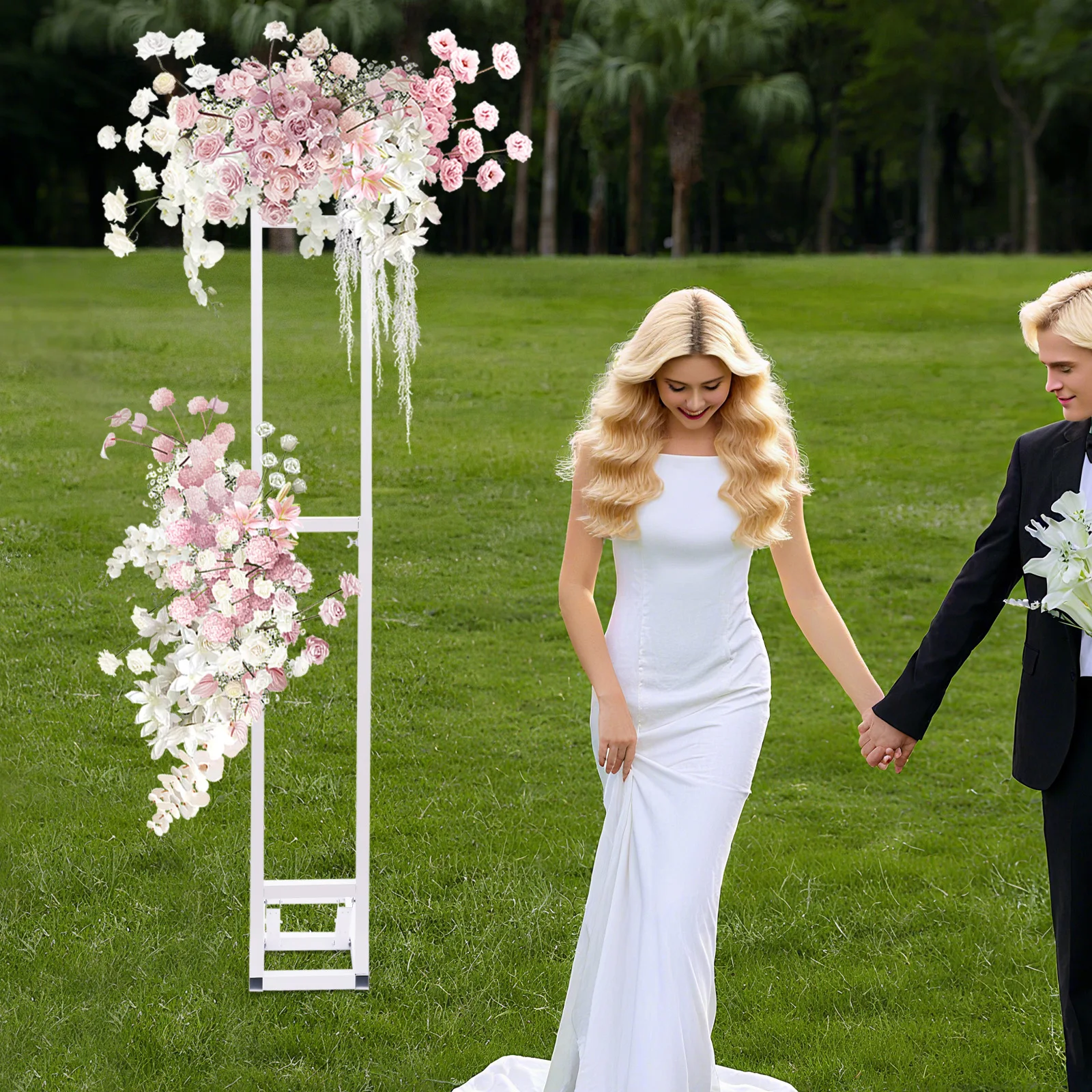 White Wedding Arch Stand, Rec - Wedding Balloon Arch recension och pris