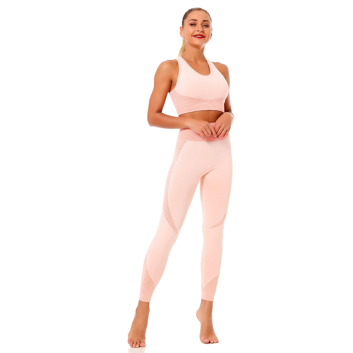 High Waist Leggings+Sport Bra Women Seamless Yoga Set Fitness Clothing Gym Suits Workout Clothes Woman Jogging Sportwear