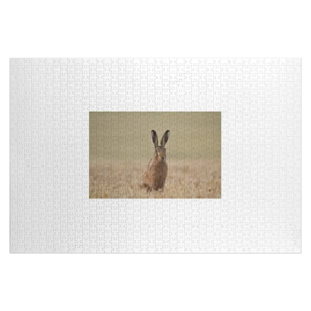 

hare in stubble fields Jigsaw Puzzle Personalized Kids Gifts Adult Wooden Personalized Toys Woodens For Adults Puzzle