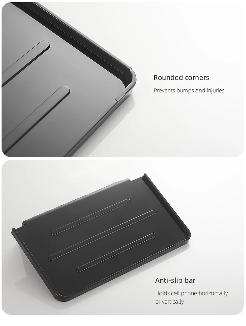 ABS Badezimmer Regal Lagerregal Schwarz Regale Wandhalter Duschkorb Telefonaufbewahrung Badezimmer Organisation WB8011 – Detail 15