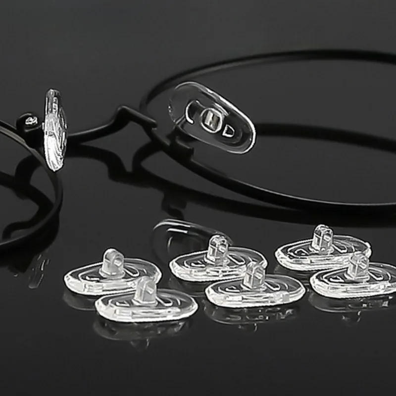 2/200pcs Silikon Brille Nasen pads rutsch feste Nasen polster atmungsaktiv DIY oval transparent Anti-Drop Sonnenbrille Brille Zubehör