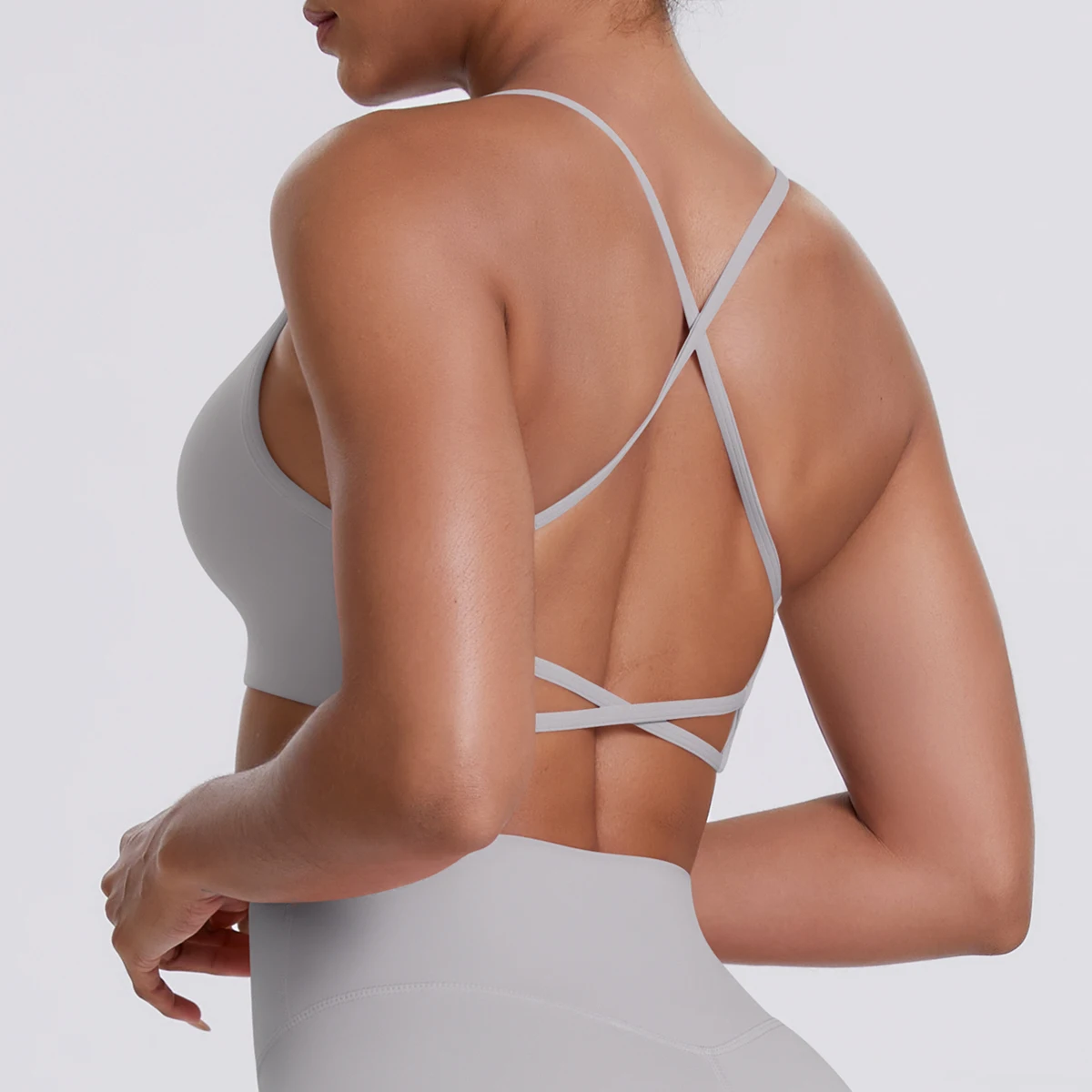 Sport-BH Nahtloses Yoga-Top Damen Fitness-Artikel Gym Active Wear Back Cross Workout Push-up Fitness Laufunterwäsche – Detail 29