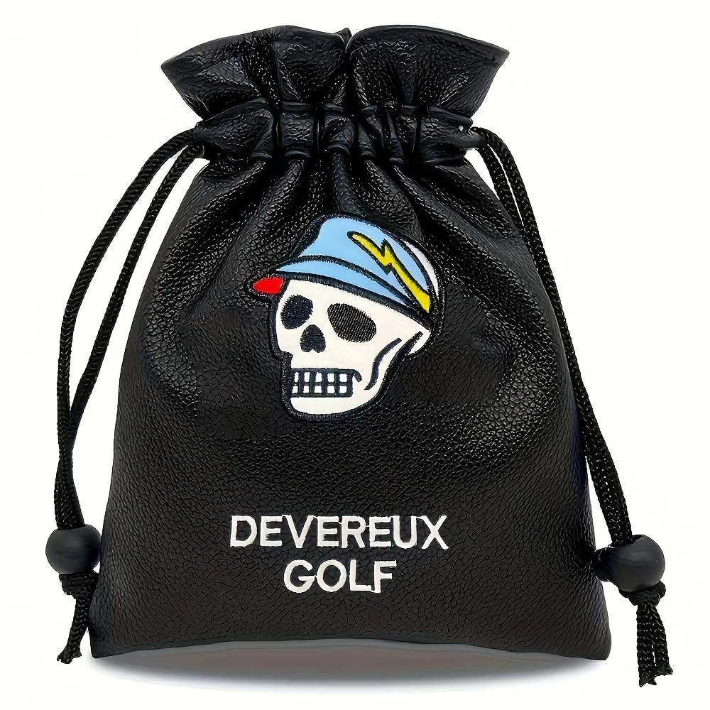 Black Golf Valuable Item Bag, Sealed with a Drawstring. This Portable Packaging Bag Is Perfect for Holding Golf Balls