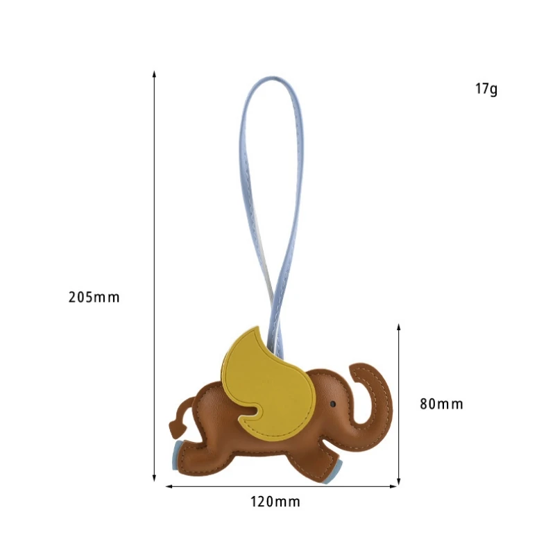 女性のための象の形をしたキーホルダー,合成皮革の吊り下げチェーン,バッグの装飾,カーアクセサリー,ギフト,16色