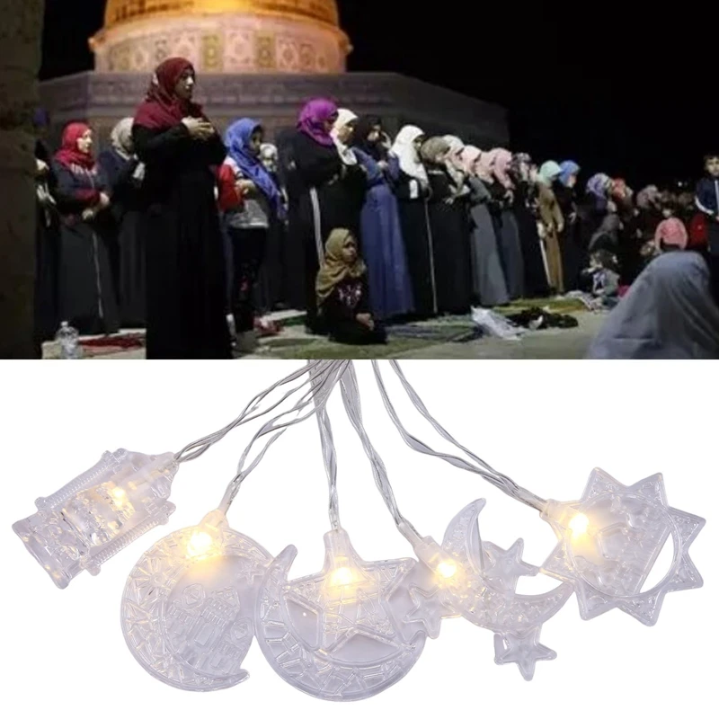 Usb Constant Licht 6 Meter 40 Lampen Arab Eid Paleis Verlichting Decoratieve Gulbang Festival Verlichting Kleurrijke Lichtslinger