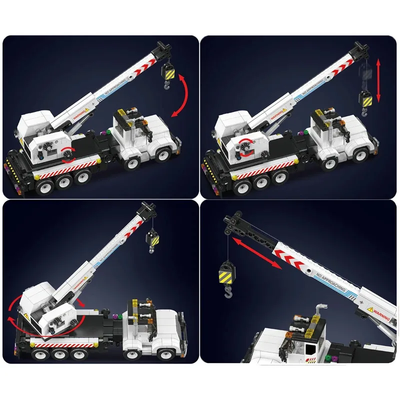 Mould King 670PCS Crane Truck Model Building Blocks Kit Assembled Toys Vehicle Ornaments Kid Xmas Gift 24092