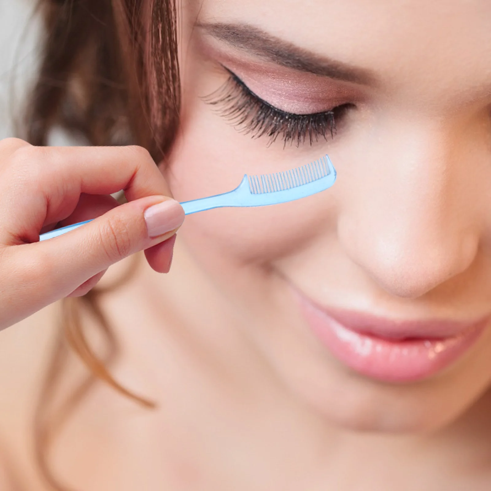 100 Uds peine para pestañas cepillo para rímel para cejas herramienta para extensiones de pestañas pestañas postizas aplicación de maquillaje salón de belleza profesional