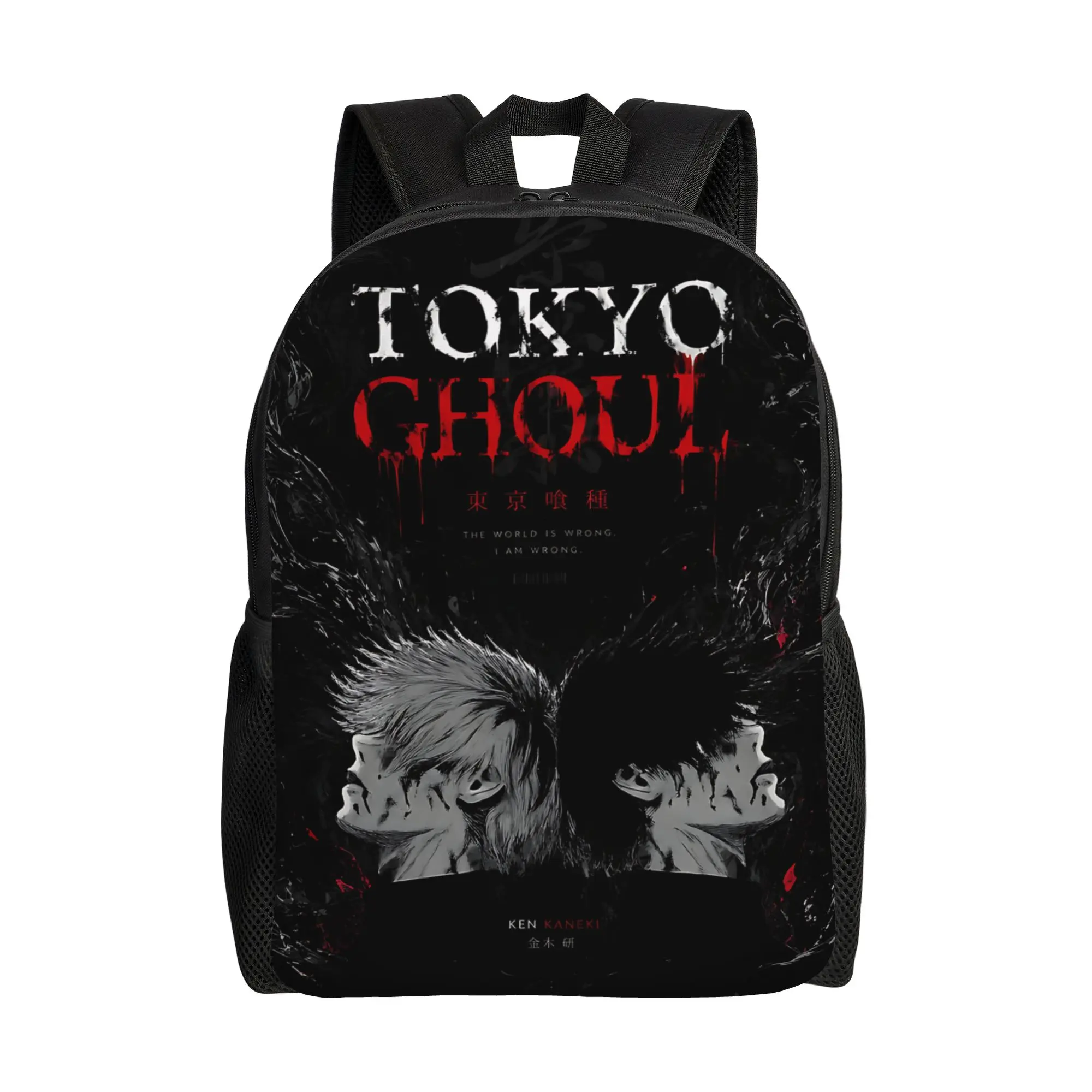 Fashion Halloween Tokyo Ghoul Kaneki Backpacks Its Bag  mochila Camping Zipper Closure Rucksack