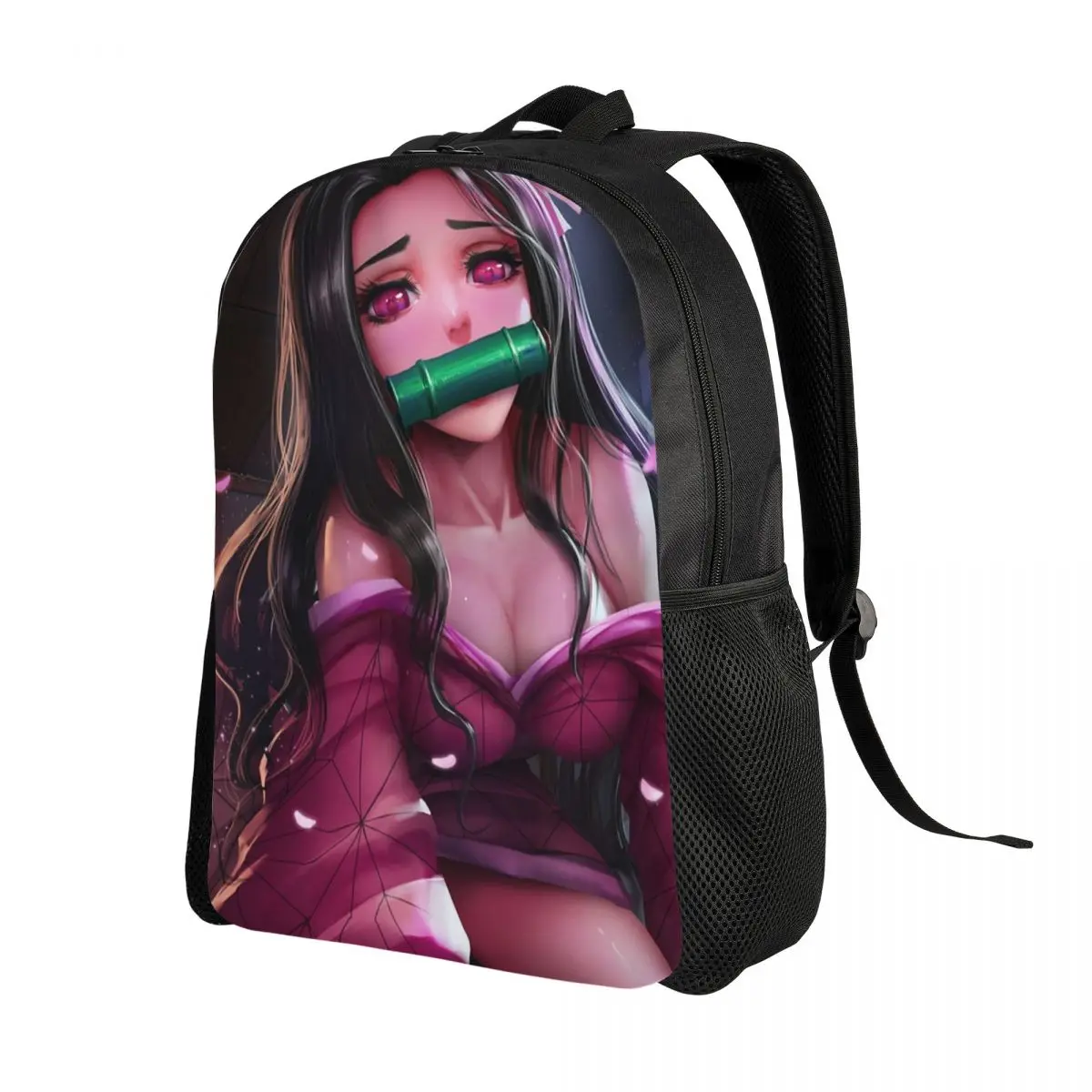 Nezuko Kamado Demon Slayer Backpacks for Men Women School College Student Bookbag Fits 15 Inch Laptop Kimetsu No Yaiba Bags