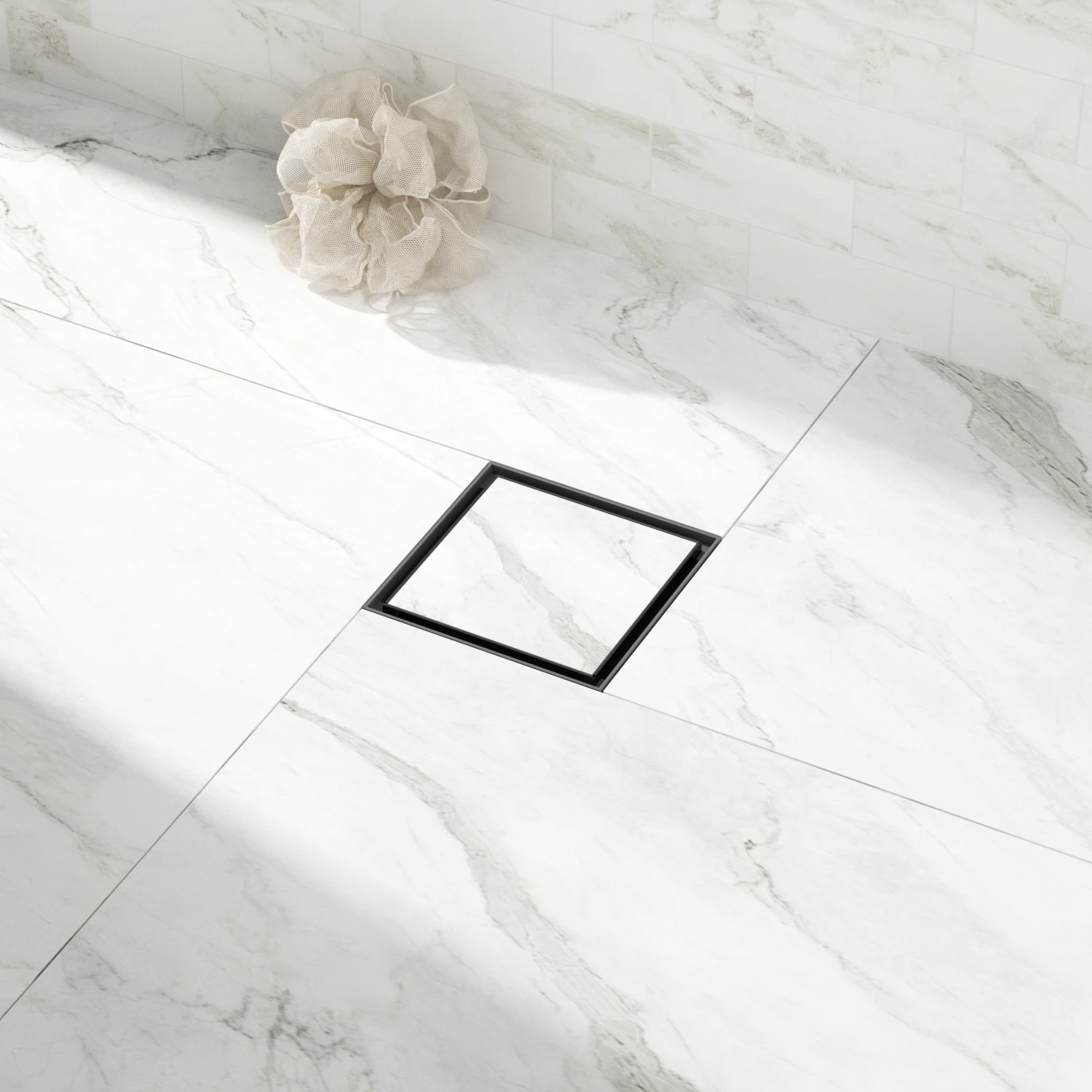 الجملة بلاط أسود مضاد للرائحة إدراج استنزاف أرضية الدش مع 2 في 1 شبكات غطاء مصفاة نحى مصارف أرضية مربعة