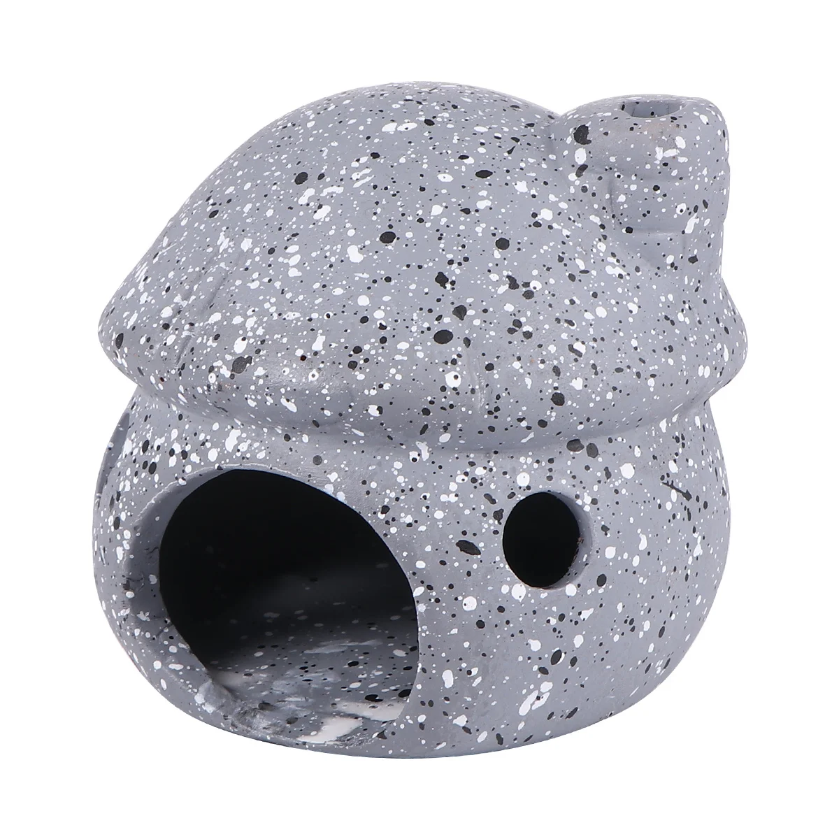 

1Pcs Ceramic Shrimp Habitat Aquarium Ornament Fish Shelter Cave for Cichlidae and Tropical Fish Tank Decor Mushroom Type Grey