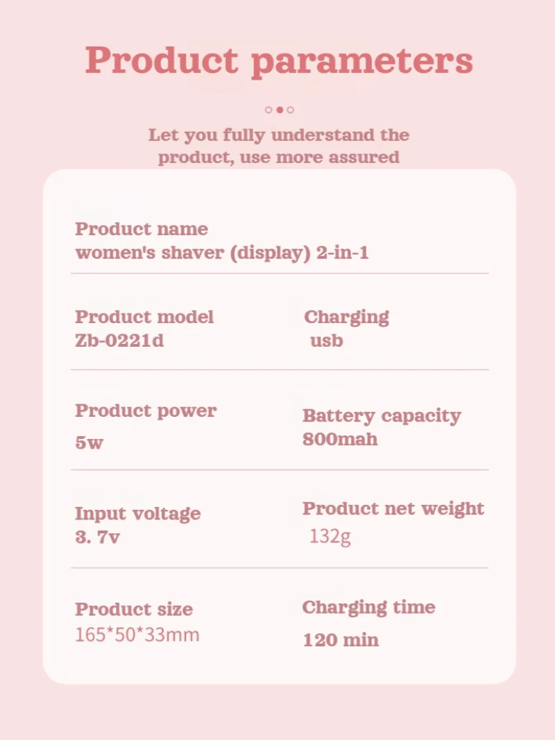 Women's Portable 3D Floating Knife Net Private Electric Shaver USB Charging Wet Dry Multifunctional Shaver