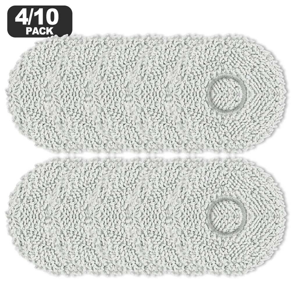 Washable Reusable Microfiber Mop Cloth Replacement Kit For Roborock For Qrevo QV35A/QV35S/S5V And For Saros 10R Robot Vacuum