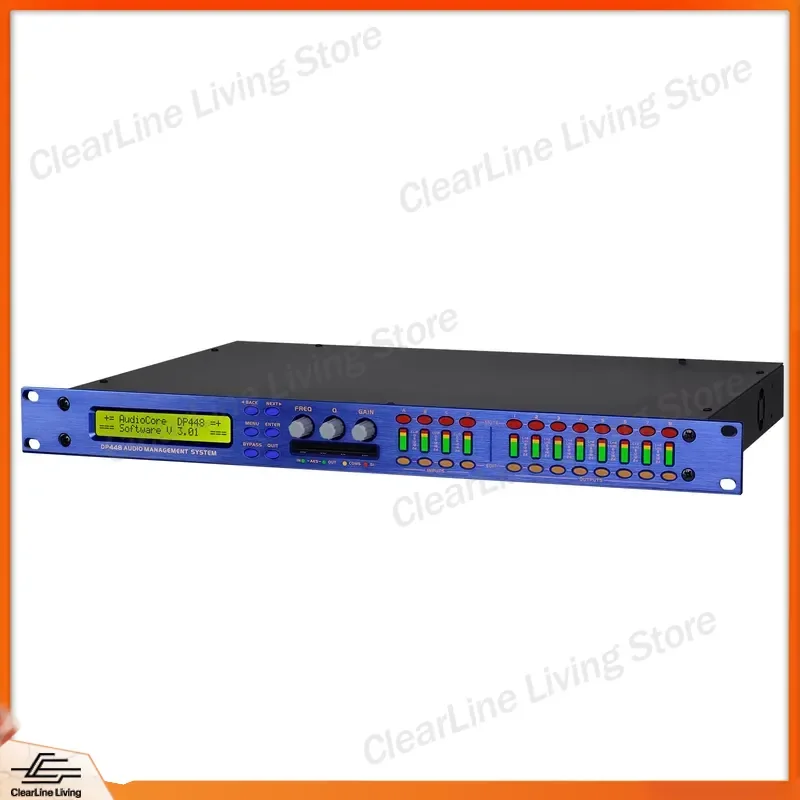 Professional 4 In 8 Out Digital Audio Processor FIR Three Stage Dynamically Balanced Sound System Controller for Stage