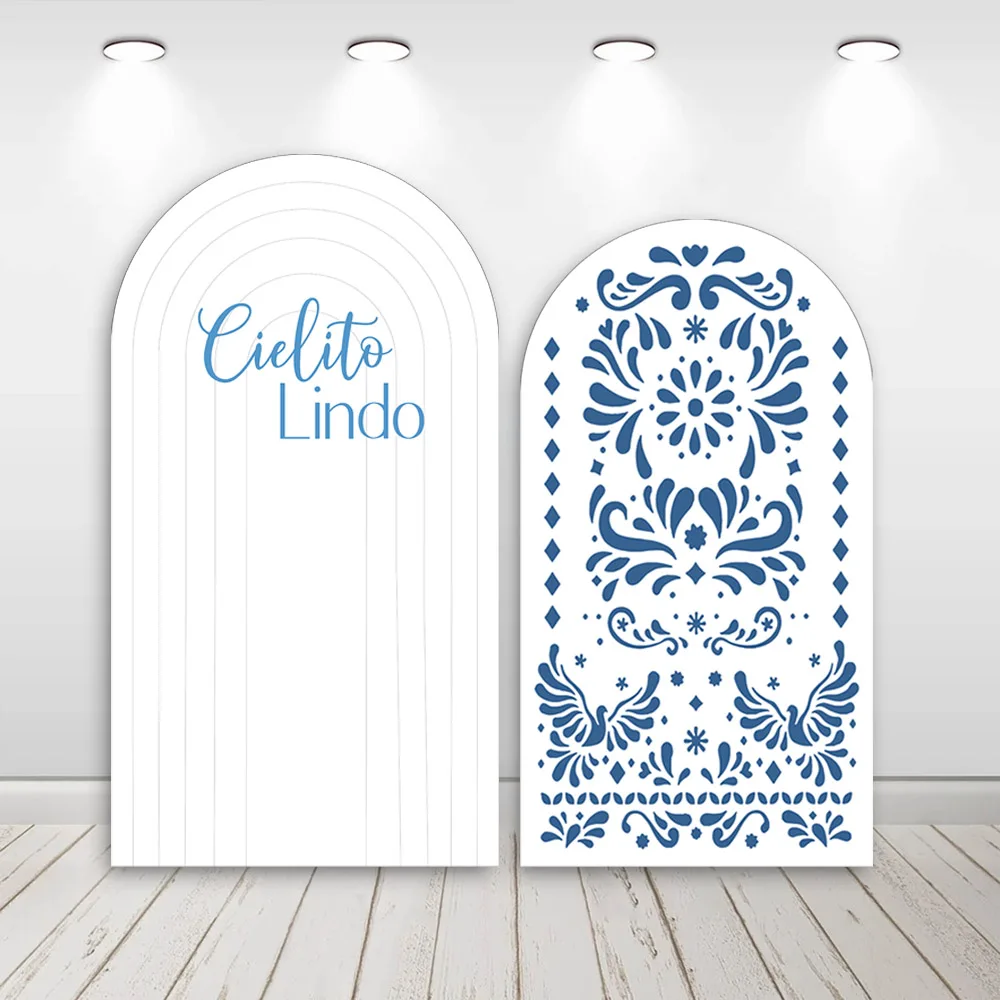 Mehofond Custom 2-Sided Cielito Lindo Mexican Fiesta Birthday Wedding Bridal Shower Covers Chiara Arch Background Decor Backdro