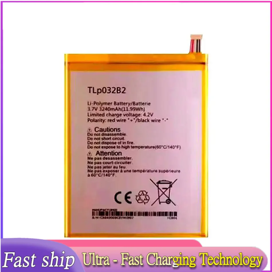 

Lightweight TLp032B2 TLp032BD 3240mAh For Alcatel One Touch Pop 7 Pixi 8 P310A High Performance Tablet Battery