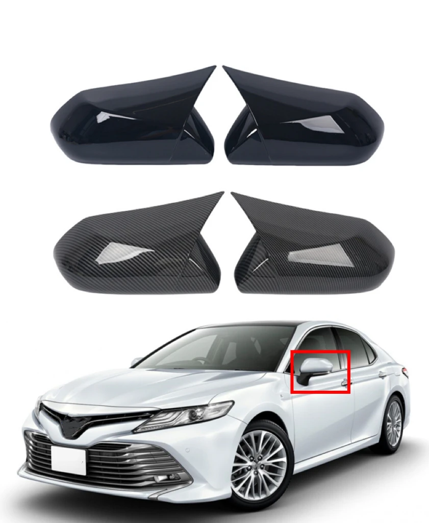 

Fit For Toyota Camry 8th 2018 2019 2020 2021 2022 2023 Car Rearview Side Mirror Cover Wing Cap Exterior Case Trim Carbon Fiber