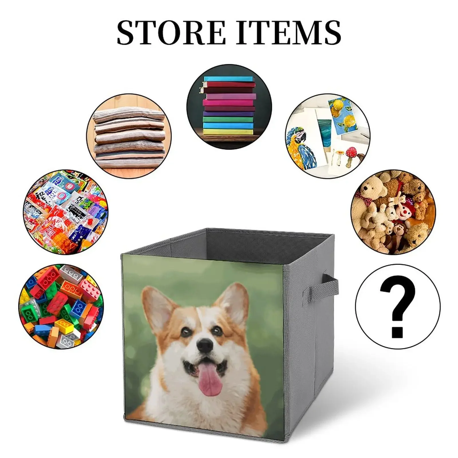 Custom Foldable Storage Basket Collapsible Storage Bins Large Capacity Toy Clothes Sundries Storage Box Organizer Laundry Basket