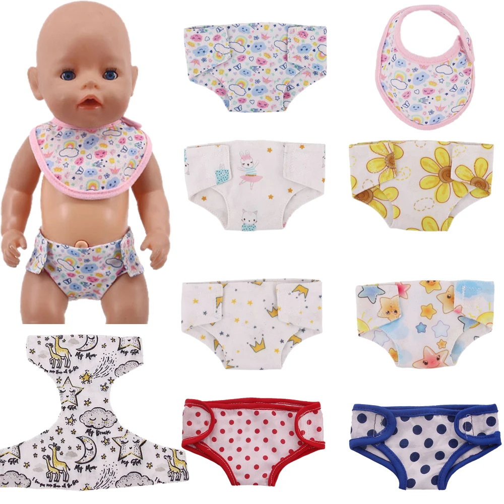 Doll Panties Pattern Panties For 18 Inch American&43Cm Baby New Born Doll Our Generation,For Girl Birthday Festival Gift