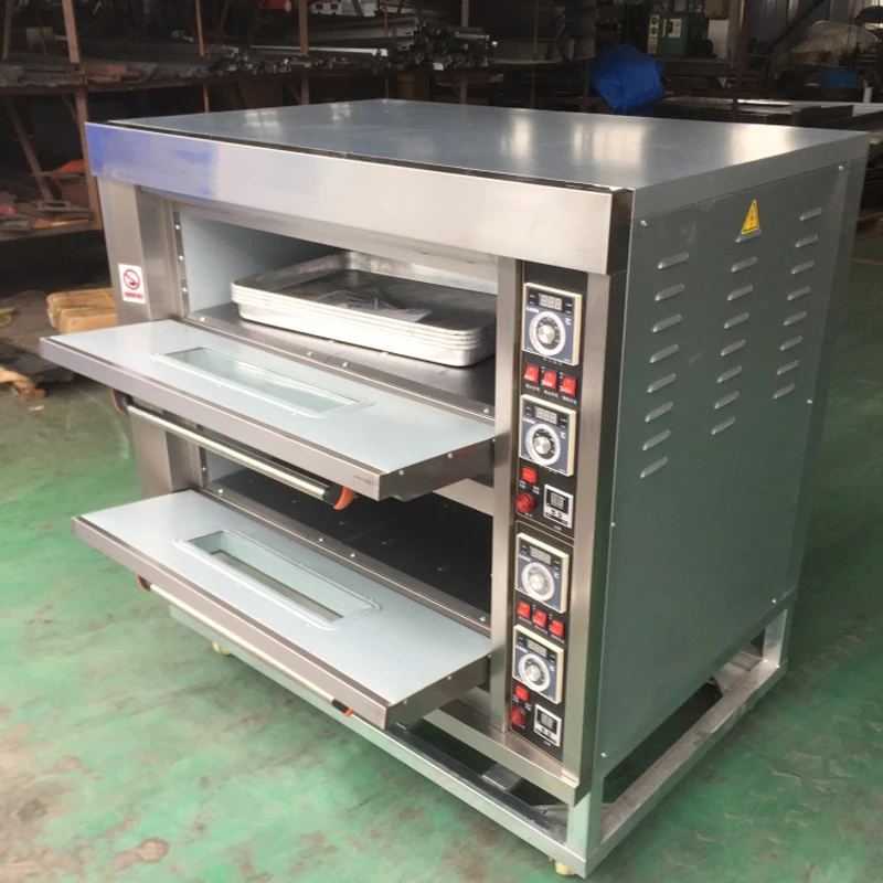 2 Layers 4 plates Oven Electric Gas Multilayer Commercial Household Bakery Toaster Pizza Timing Baking Kitchen Appliances