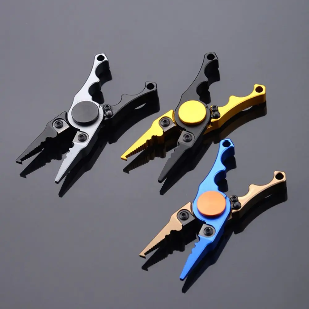 Aluminum Alloy Fishing Pliers Scissors Multi Functional Pliers Fishing Hook Remover Gold Black Blue Fishing Clamp Fishing