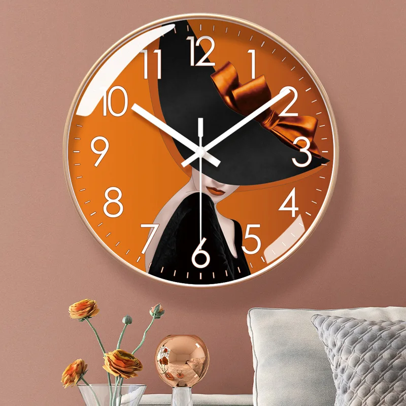 

Luxury Wall Clock Modern Room Clocks Simple Nordic Fashion Ladies Wall Watch Ultra Silent Quartz Clock Living Room Decoration