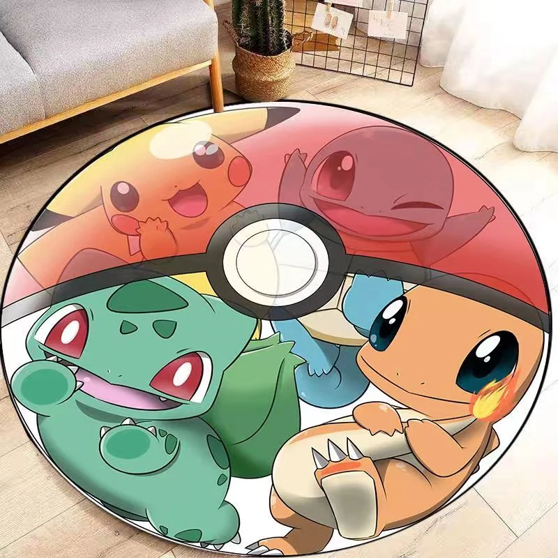 Pokemon Pikachu Charizard Cushion Anime Non-slip Kawaii Cartoon Carpet Bathroom Mat Eevee Squirtle Christmas Birthday Gift Toys