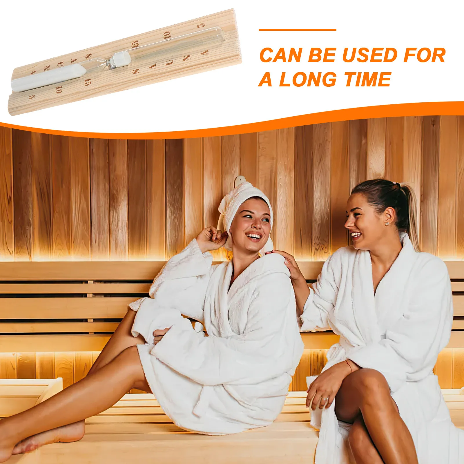 

15-Minute Wooden Hourglass Timer for Sauna Decor and Time Monitoring Smooth Craftsmanship Reusable Sauna Room Timer Hourglass