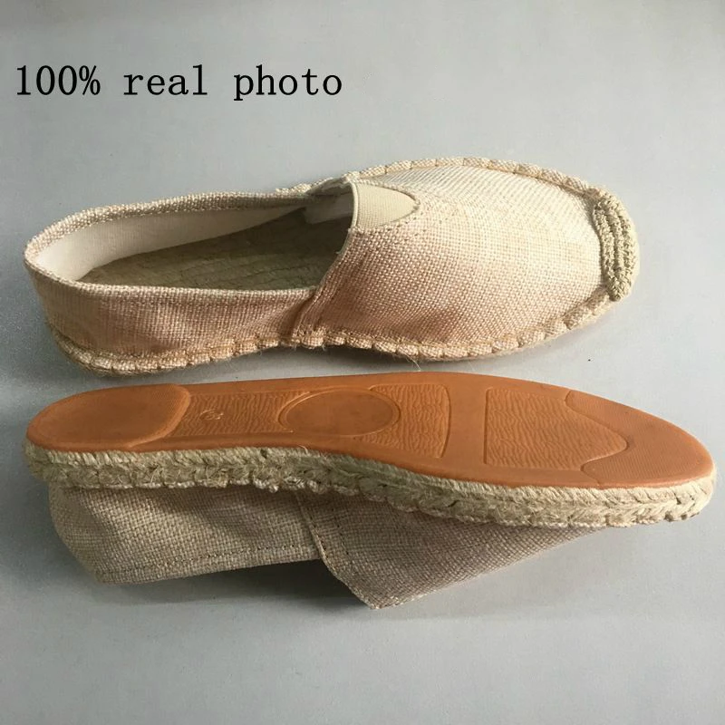 2023 Summer Autumn Men Canvas Shoes Breathable Men\'s Casual Shoes Slip-On Hemp Shoes Graffiti Espadrilles Women Footwear Flats