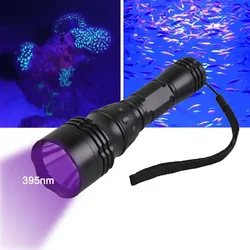 TOPCOM Diving Flashlight Underwater UV Black light or T6 White Light 18650 Battery Waterproof IP68 Ultraviolent Diving Torch