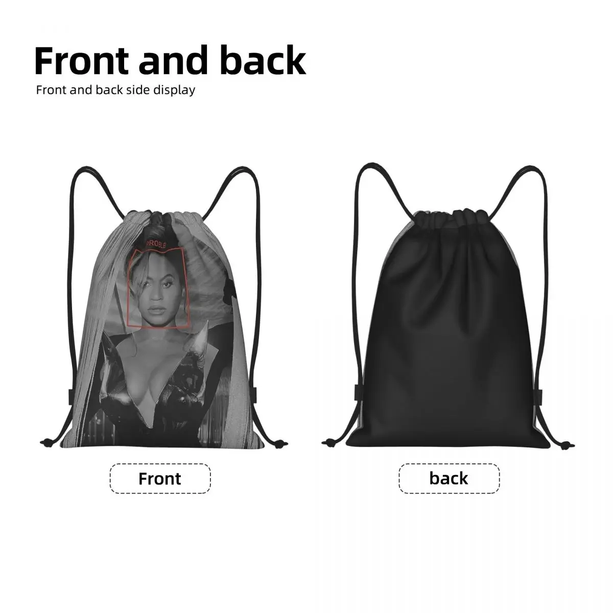 Custom Singer Beyonce Renaissance Tour Drawstring Bags for Training Yoga Backpacks Men Women Concert Movie Sports Gym Sackpack