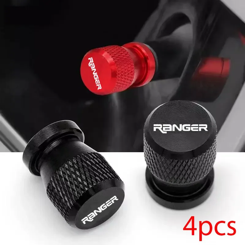 Para ford ranger acessórios 4 pçs emblemas de automóveis tampas da válvula do pneu da roda do carro tampas da haste do pneu airdust à prova dwaterproof água