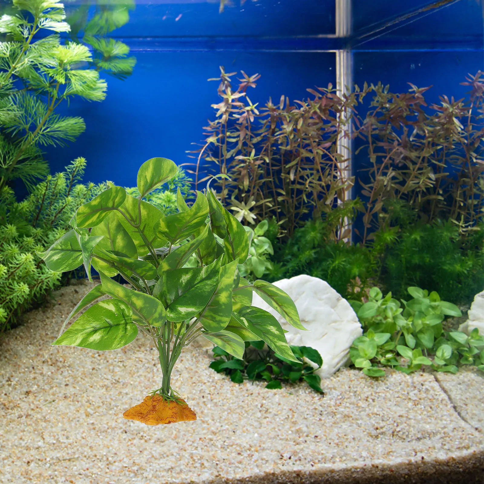 

Artificial Plants Realistic Reptile Terrarium Decor Fish Tank Bonsai Bearded Dragon Habitat Accessories Artificial Water Grass