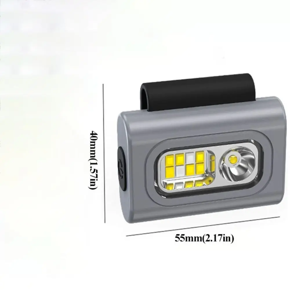 USB แบบชาร์จไฟได้ COB LED ไฟหน้าการมองเห็นสูงคลิปแม่เหล็กที่แข็งแกร่งความปลอดภัย Jogging Light กันน้ํา Ultra-Long Duration