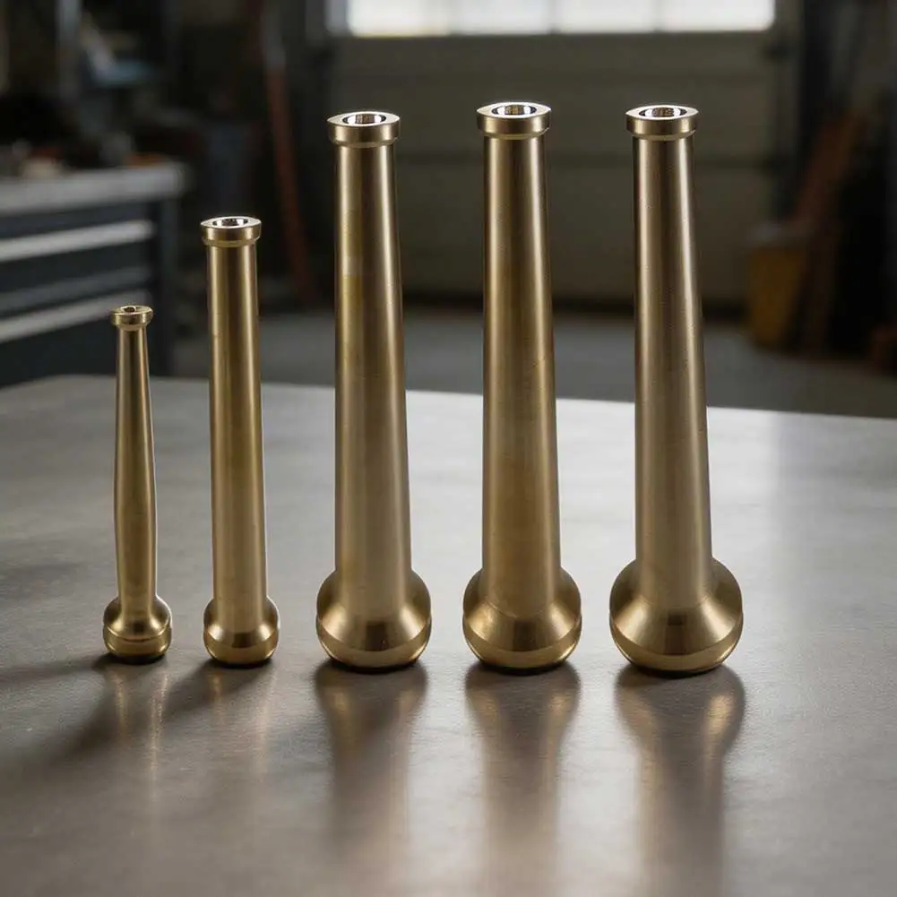 Industrial Brass Hose Nozzle 1-1/2 Inch NST NH Fire Fighting Sprinkler Head For High Pressure Water Flow Garden Yard Fittings
