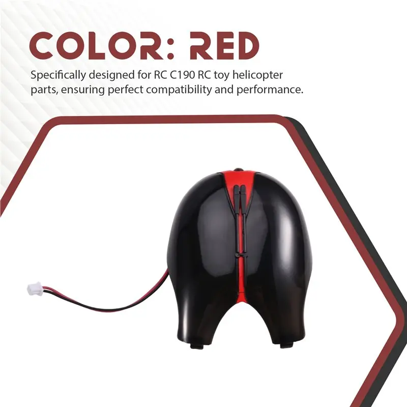 Rosso per RC C190 per parti di ricambio per aggiornamento elicottero RC - Kit di montaggio cofano cabina