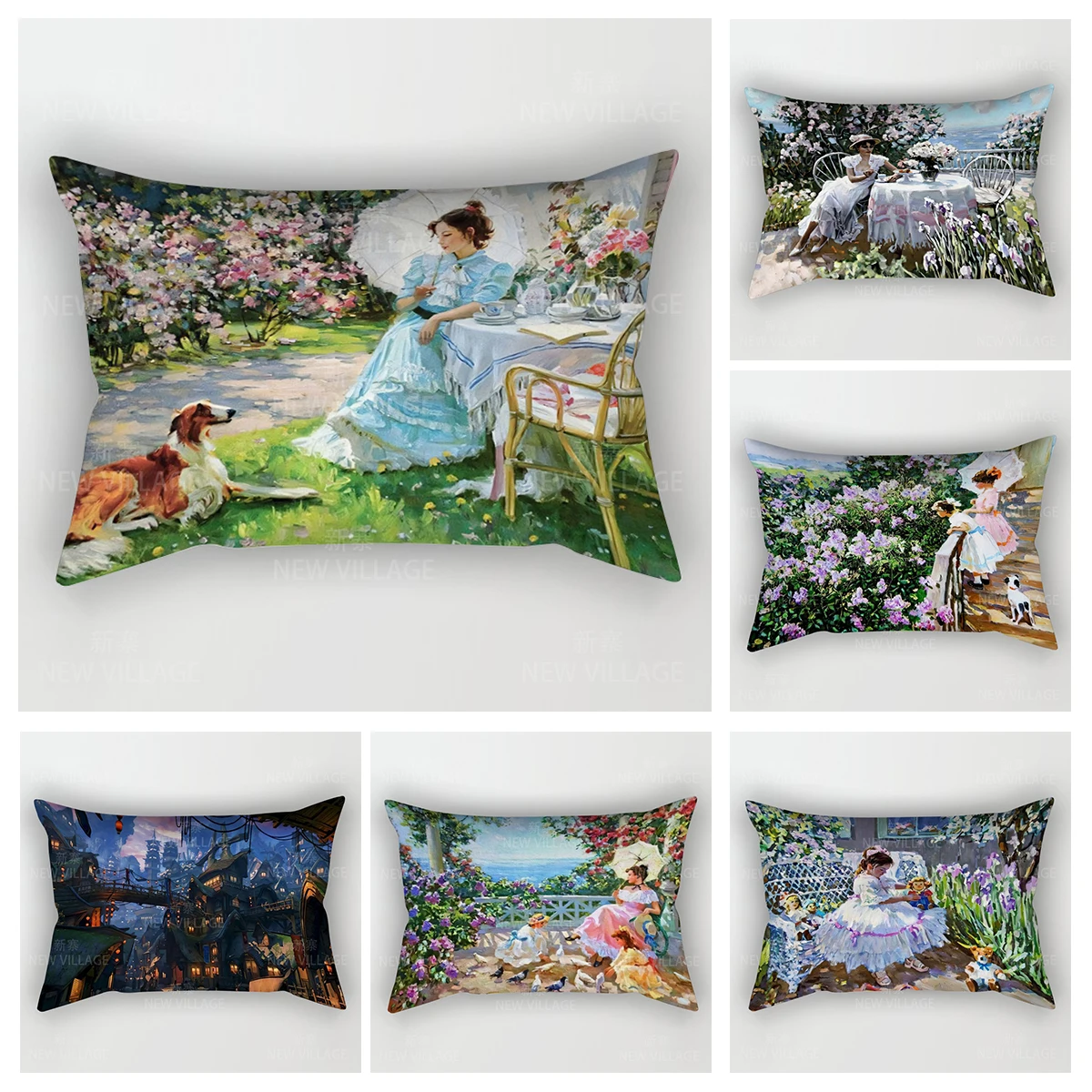 Home autumn decoration Oil painting style pillow cushion cover decorations throw pillow cover 30*50 pillowcase 30x50 40x60 50*70