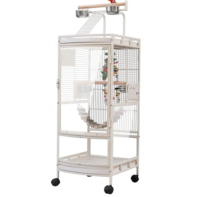 Parrot Bird Cage Large Luxury Large Peony Cockatoo Cage Large Metal Bird Cage PR8118