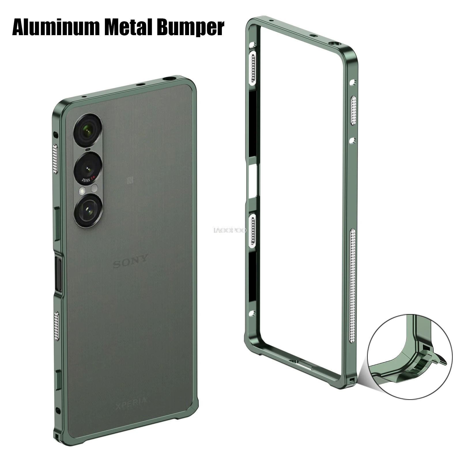 

Fashion Aluminum Metal Frame Bumper Case For Sony Xperia 1 VIII VII VI Ultra thin Light weight