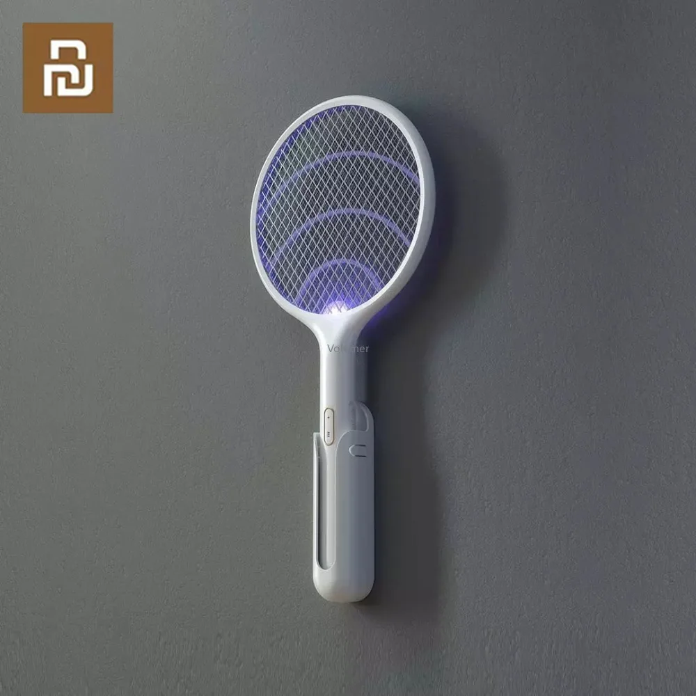 Youpin Qualitell Electric Mosquito Swatter Rechargeable Convenient Handheld Wall-mount 2 in 1 Insect Fly Killing Dispeller Home