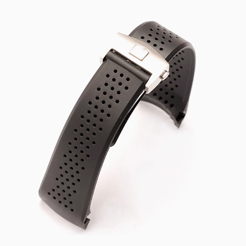 Rubber Watchband For TAG HEUER GRAND CARRERA wristband Waterproof Sport Strap Soft Silicone Bracelet 22mm 24mm Wrist strap