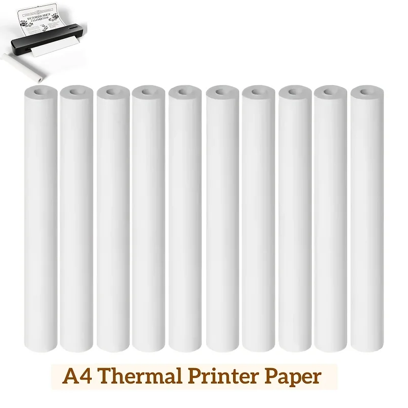 A4 Thermal Printer Paper 1/3/5/10 Pack Clear Durable Receipt Invoice Label Paper for Portable Printer Fax Office Travel Home Use