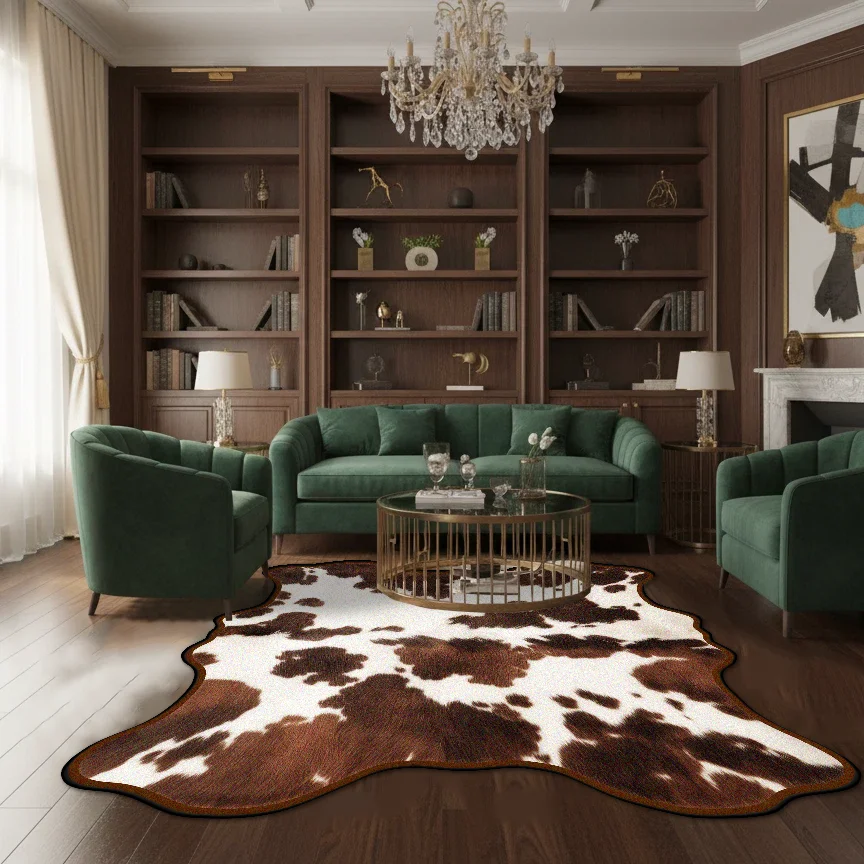 Imitation Animal Skin Alien Carpet Living Room Decoration Soft Rug Bedroom Decor Easy Cleaning Antiskid Flannel Floor Mat Lounge