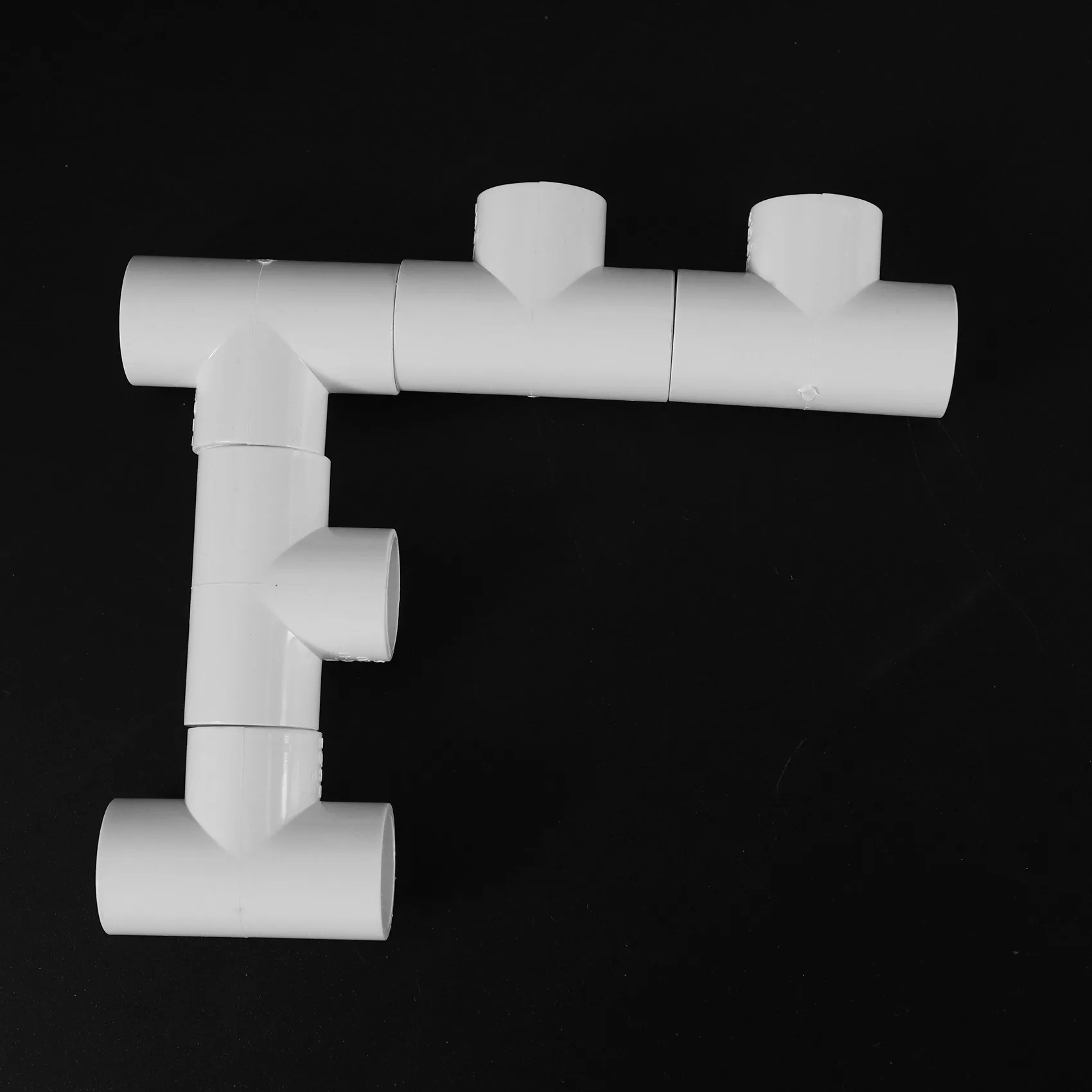 A39M 20Mm PVC Tee 3 Arah Pipa Air Tabung Adaptor Konektor Putih 10 Buah