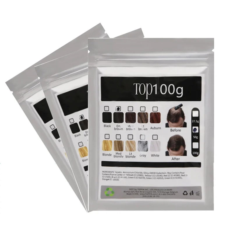 100g Hair Fibers 9 Color Keratin Hair Building Fiber Powder Instant Hair Growth Fiber Refill Hair Care Product