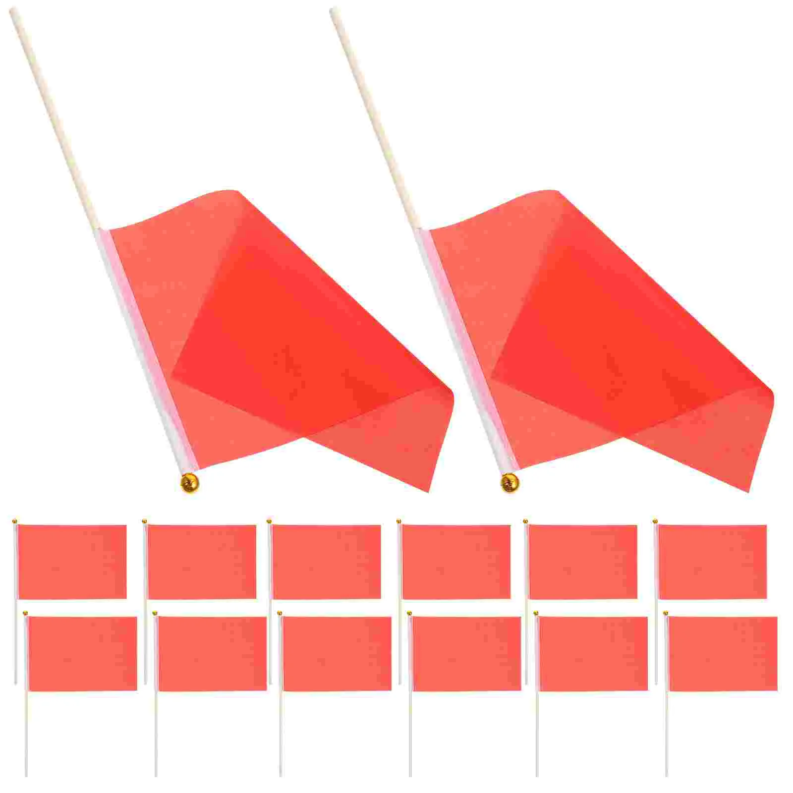 

25 Pcs White Party Decorations Hand Waving Flag Handheld Colored Flags Portable Small