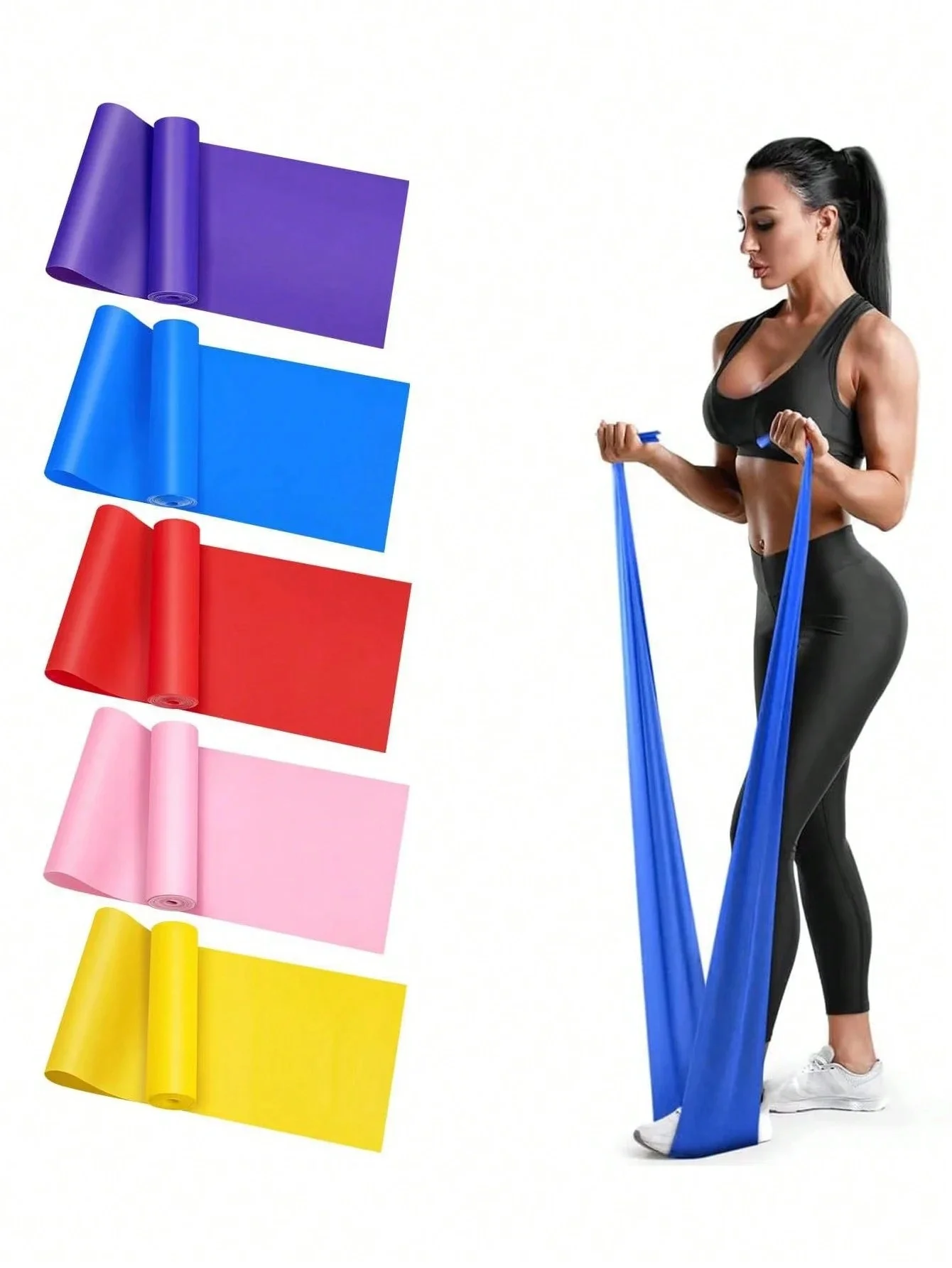 Widerstandsbänder für Workouts Übungsbänder Physiotherapie Outdoor-Fitnesstraining Pilates Heimgymnastik Dehnbare Elastische Bänder – Detail 21