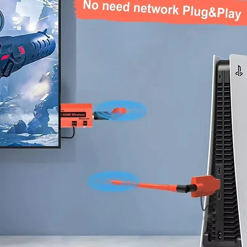 

1080p 4K Wireless HDMI Extender Audio Video Transmitter Receiver Display Adapter 50m 100m 150m Share for Camera PC Laptop To TV