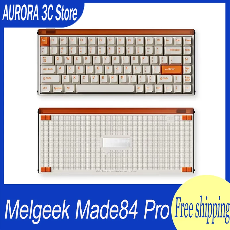 Melgeek Made84 Pro Mechanical Keyboard Wired Magnetic Switch Keyboard 84keys Hot Swap Rgb Pbt Customize Gaming Keyboards Gifts